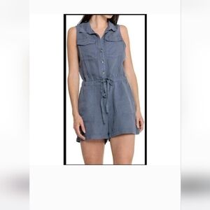 Nicole Miller Blue Sleeveless Jumpsuit